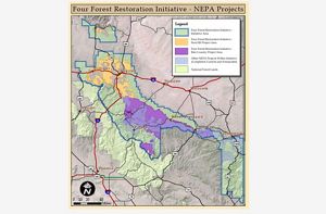 Four Forests Restoration Initiative map