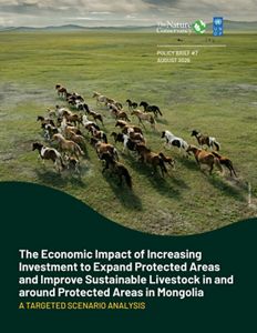Cover image for policy brief around expanding protected areas and improving sustainable livestock in and around protected areas in Mongolia.