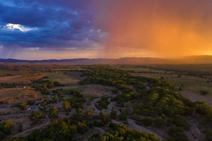 Aerial view of the Gila River in New Mexico