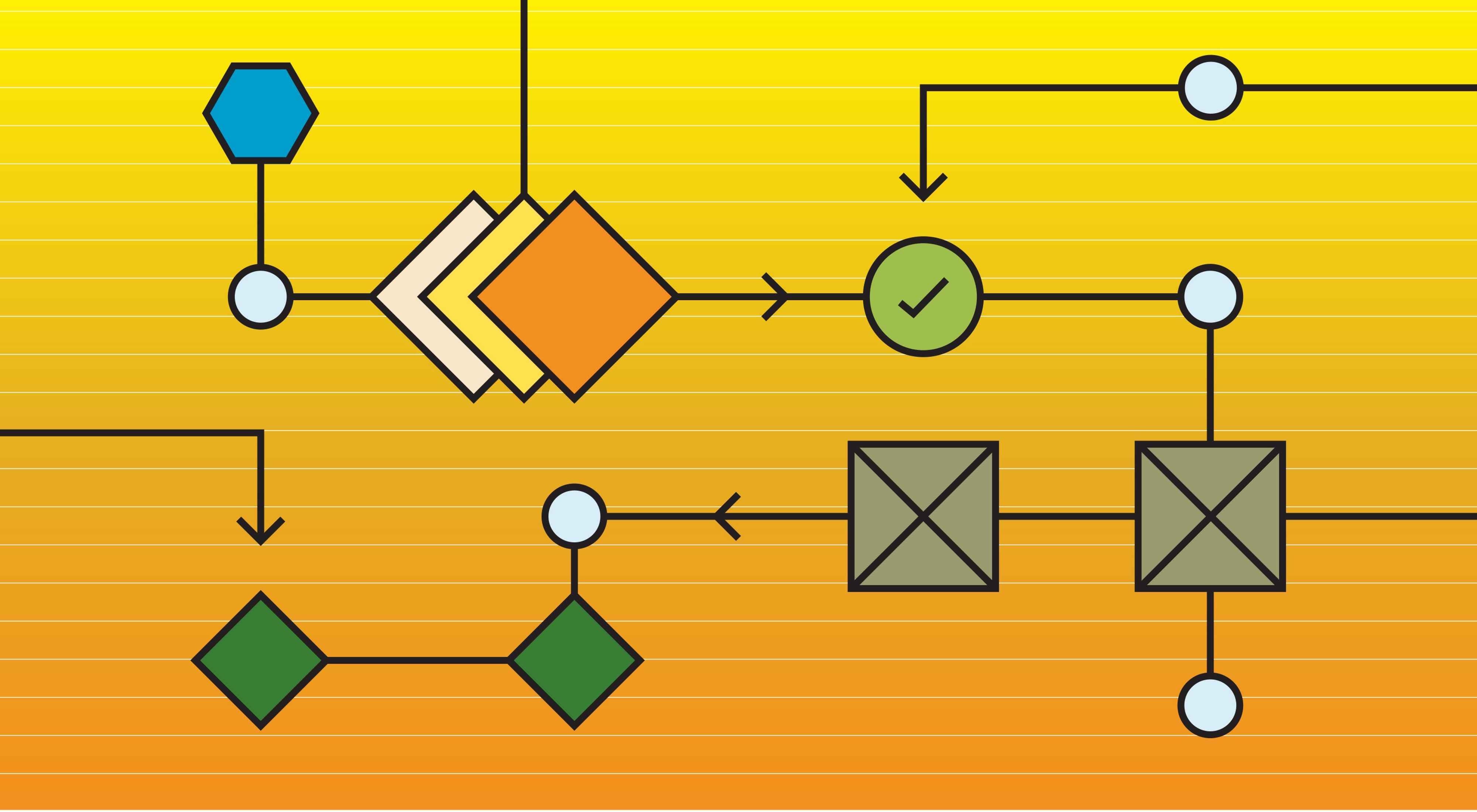 Graphic design of workflow chart