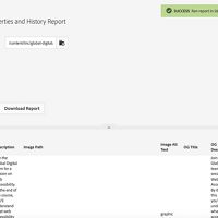 screenshot from inside AEM on reporting tool