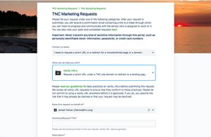 Screenshot of entering request into MRP