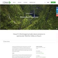Screenshot of Hawaii preserve page 