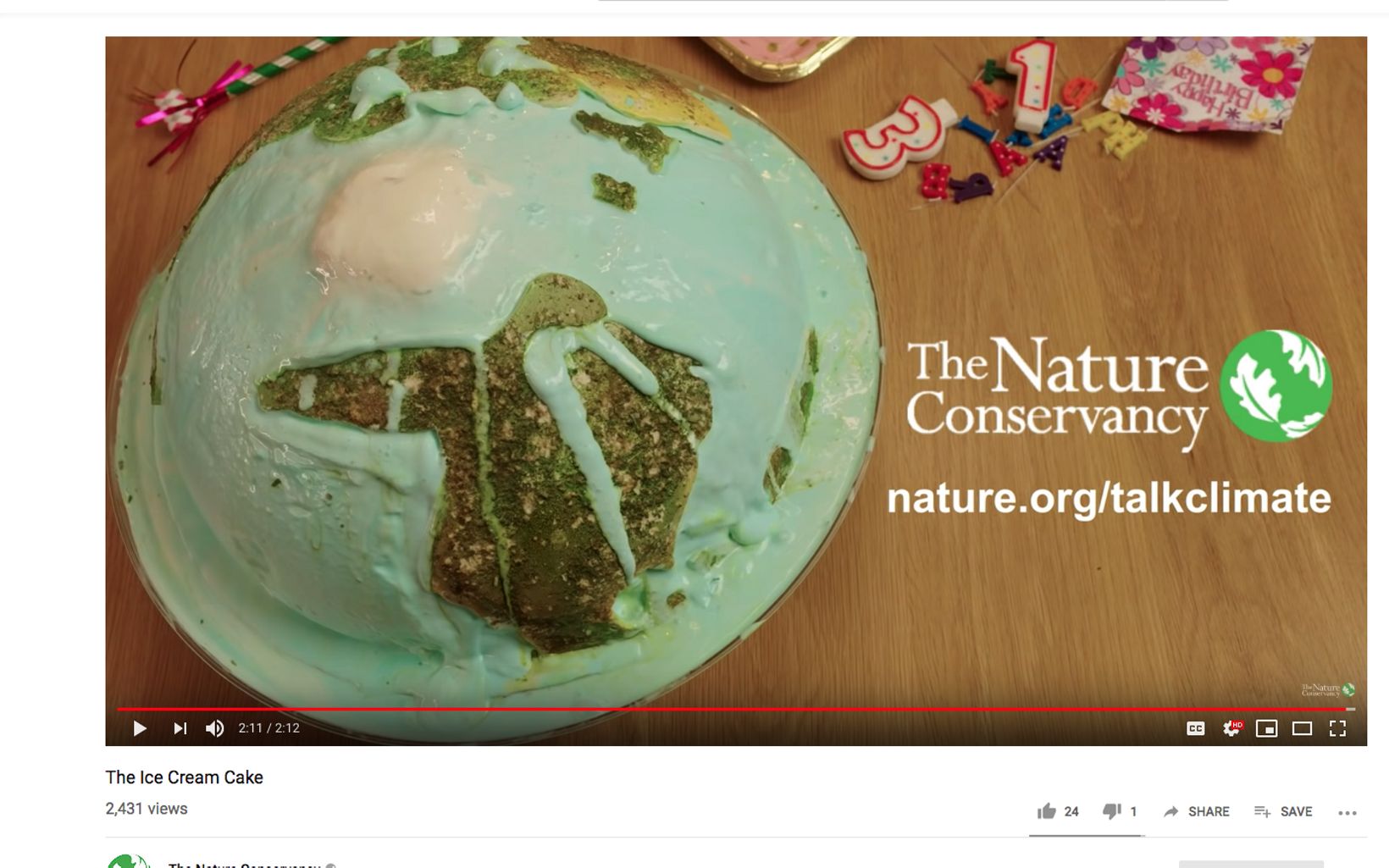 
                
                  nature.org/talkclimate vanity URL What happens when a Hollywood comedy writer parodies our climate pledge? A hilarious ice cream cake skit that leaves you wanting to take action. Talking about climate change doesn’t have to be difficult. Take our pledge and get useful tips: https://www.nature.org/talkclimate
                  
                
              