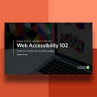 Screenshot of slide deck cover Web Accessibility 102