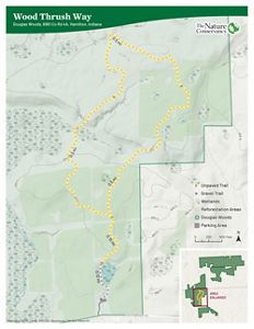Map of Douglas Woods Nature Preserve.