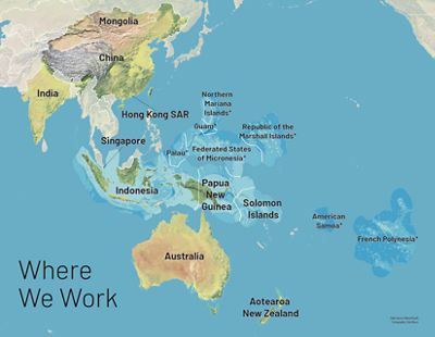 Map of Asia Pacific.