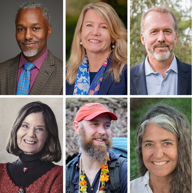 Collage of Nature Conservancy leaders' headshots.
