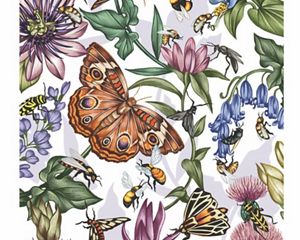 A color illustration of pollinators and plants.