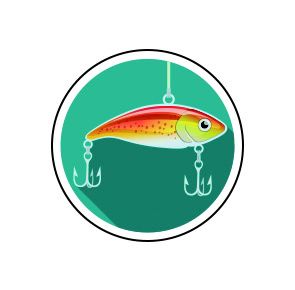 an illustration of a fishing lure.