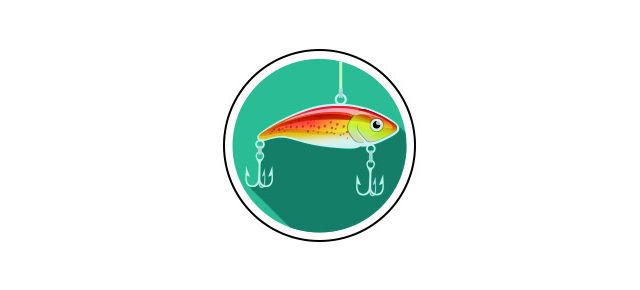 an illustration of a fishing lure.