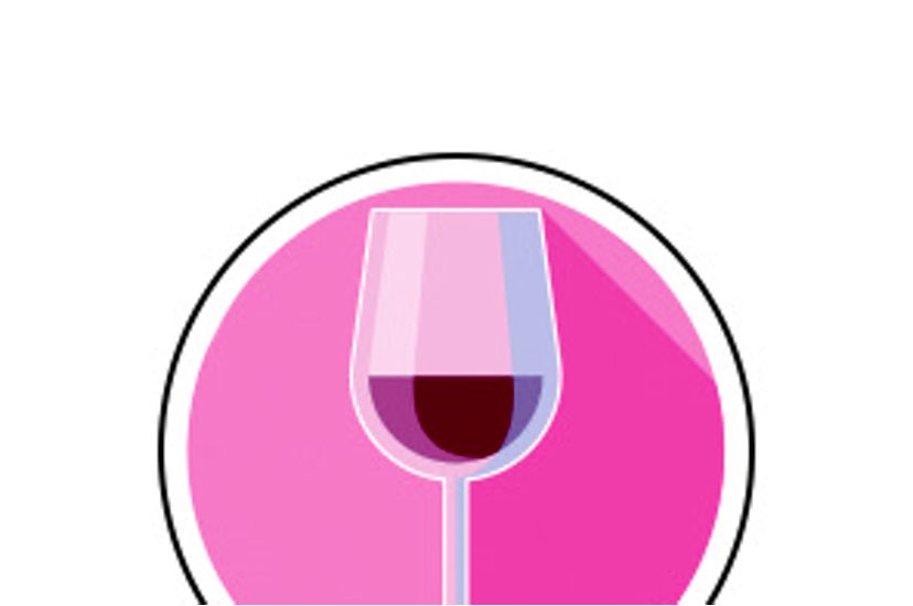 an illustration of a wine glass.