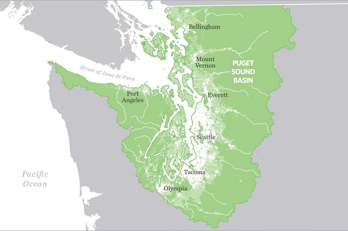 map of the Puget Sound Basin