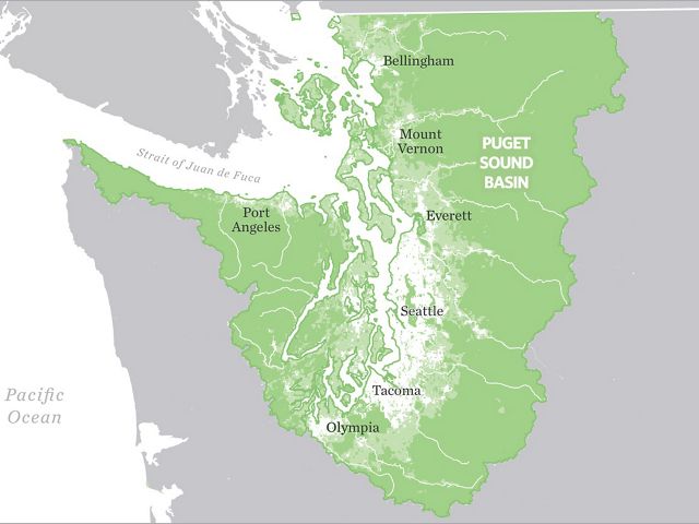 map of the Puget Sound Basin