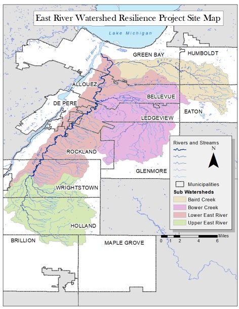 Eichbaum Rivers Map East River Watershed | The Nature Conservancy in Wisconsin