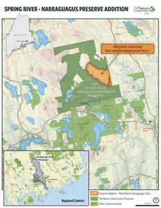 Map of Spring River - Narraguagus Preserve Addition