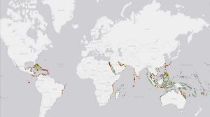 Coral Reefs On World Map   MappingOceanWealth GlobalMap 