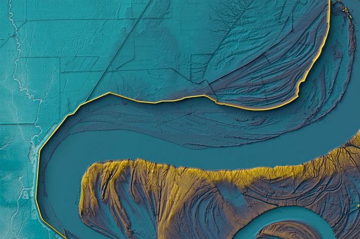 A lidar image of the Mississippi