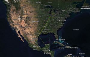 Migration map of wood thrush.