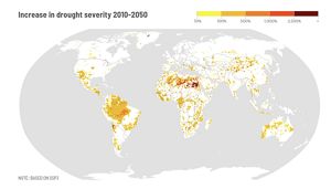 Map of drought severity worldwide.