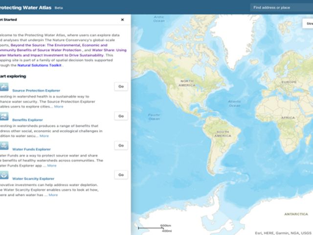  Protecting Water Atlas webpage interface