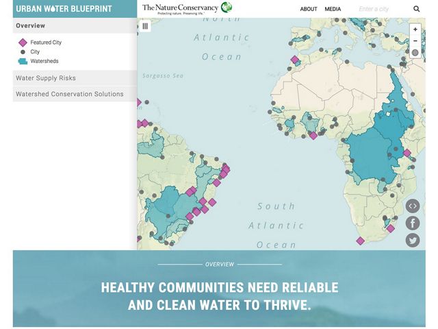  Urban Water Blueprint webpage interface