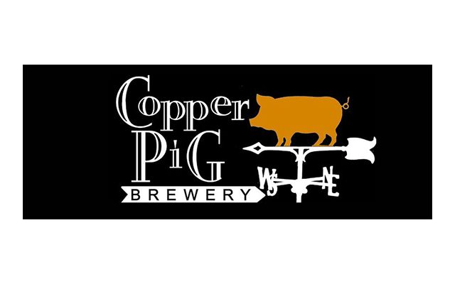 Logo for the Copper Pig Brewery in Lancaster, New Hampshire.