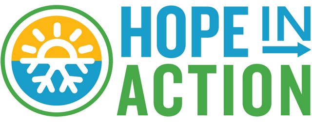 A logo for Hope in Action.