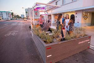 Parklet in downtown Las Vegas, Nevada.