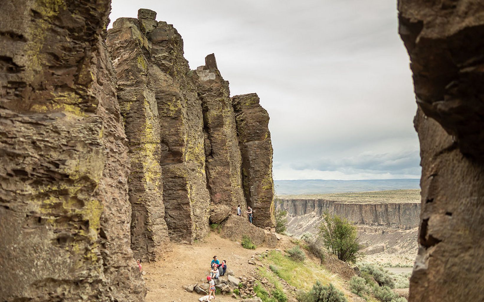 Climbers at Frenchman Coulee along the Columbia River near Vantage, Wash.