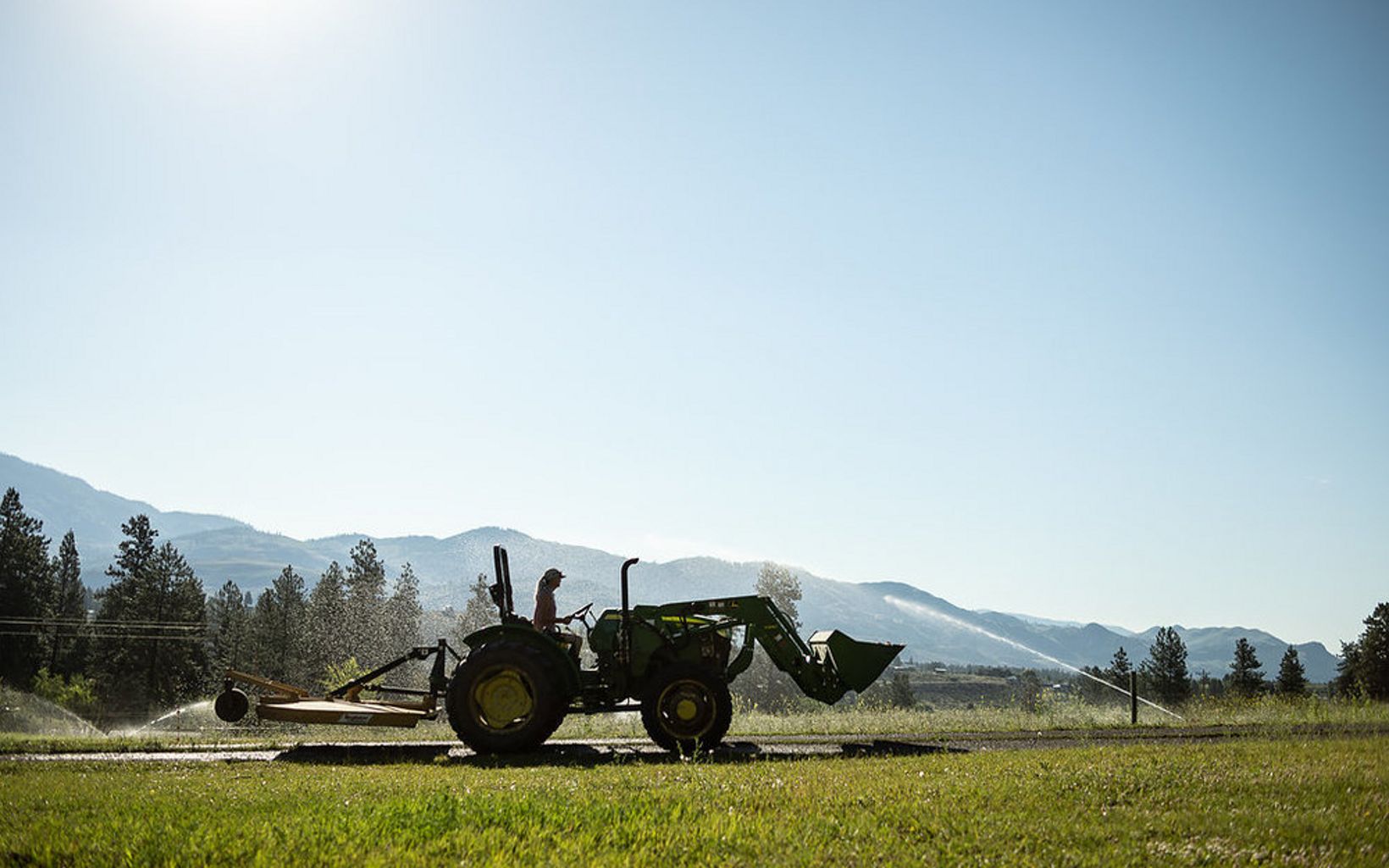A tractor on a farm near Winthrop, Washington state.