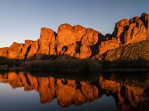 A beautiful panoramic landscape by the Salt River.
