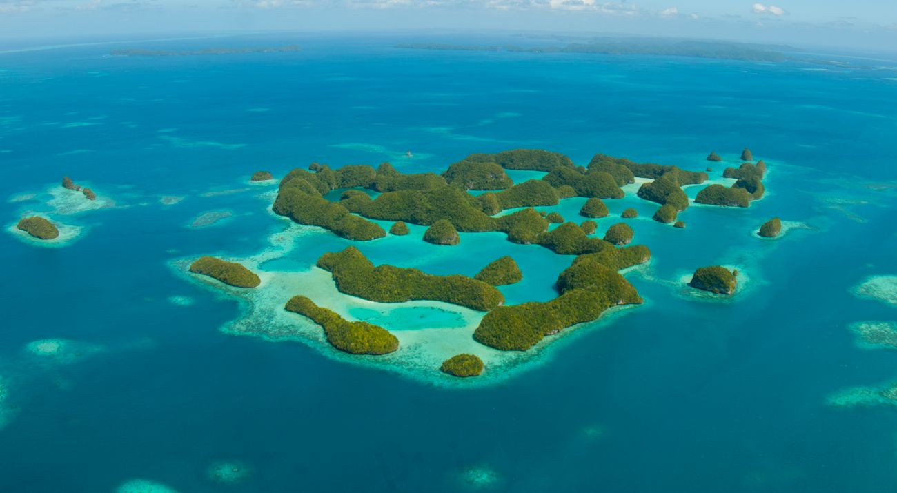 Aerial view of Palau.