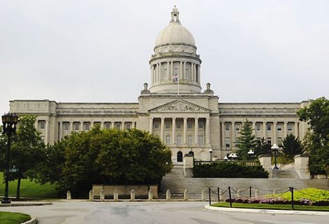 The Kentucky State Capital building on a clear day.