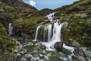  A waterfall.