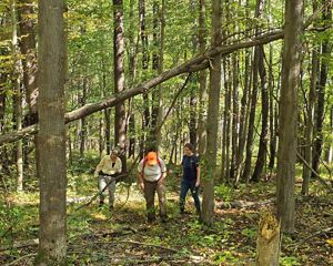 TNC Staff in newly acquired 97 acres in Maryland