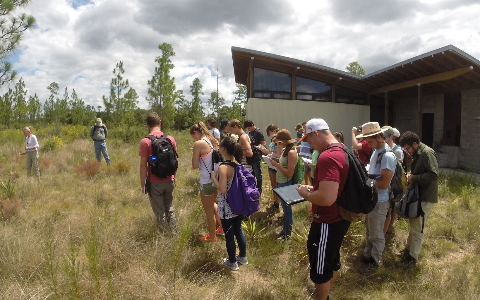 Botany Class Students from Florida State University visit the preserve to study the native plants at Apalachicola Bluffs and Ravines Preserve.