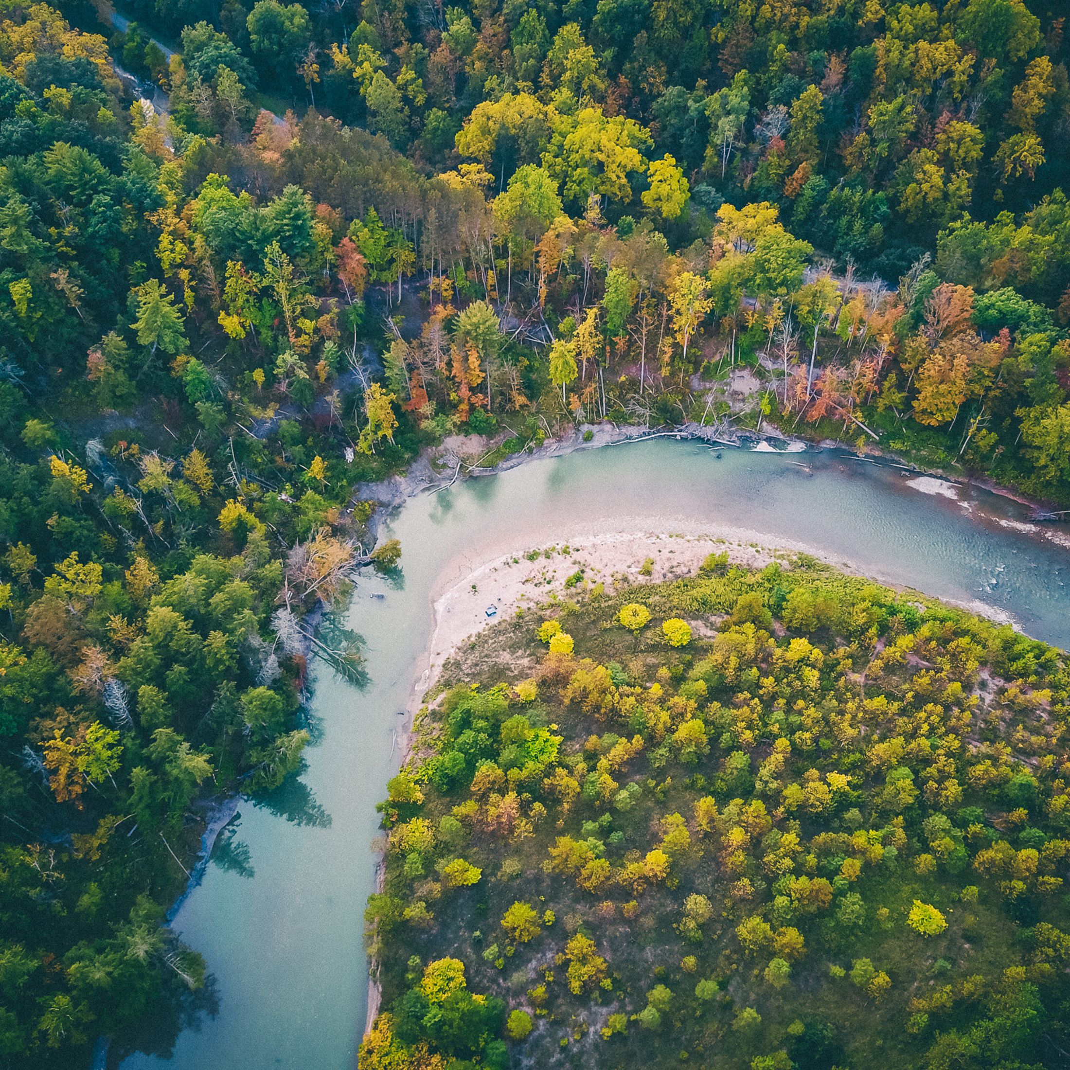 An aerial view of Zoar Valley in New York. 