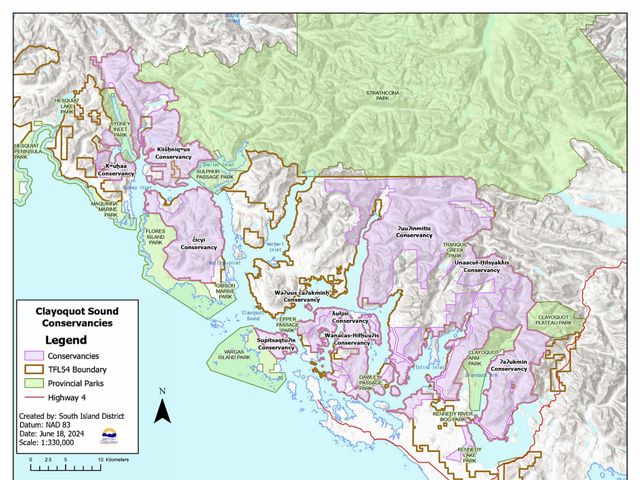 Map of Clayoquot Sound Conservancies