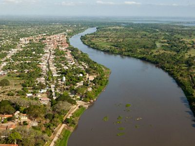 Aerial view of the town of Mompox, Bolivar. Photo credit: © Juan Arredondo