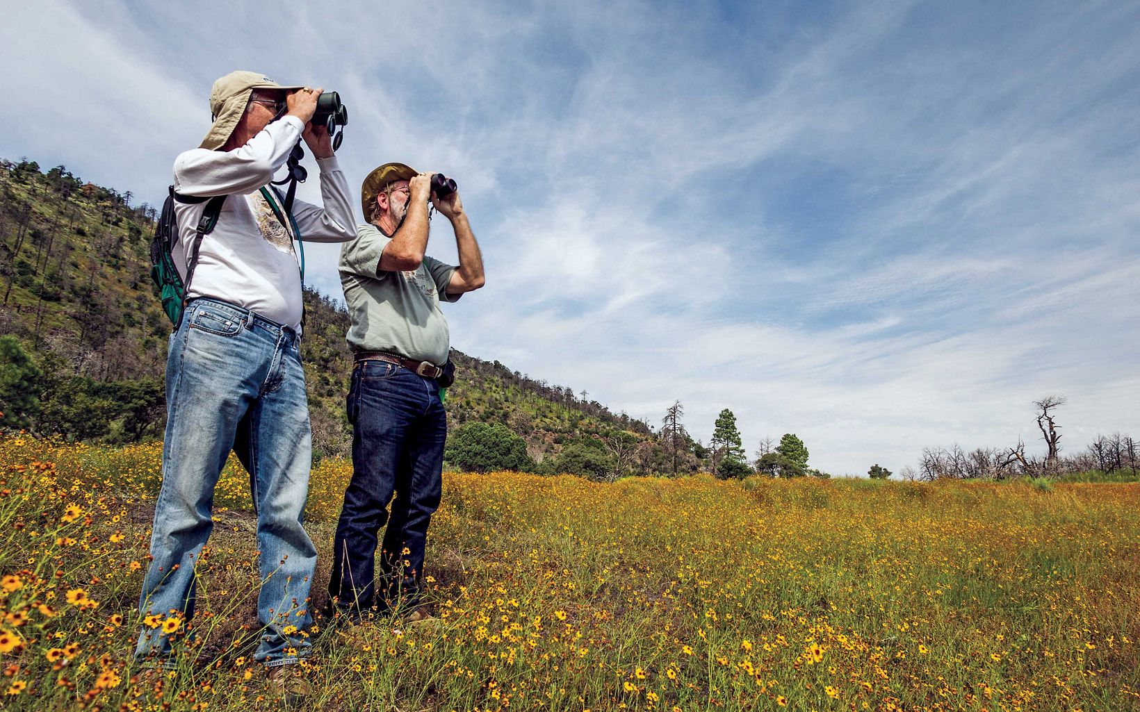 
                
                  Nature watching Hikers in the Davis Mountain Preserve in Fort Davis, Texas.  
                  © Jerod Foster
                
              