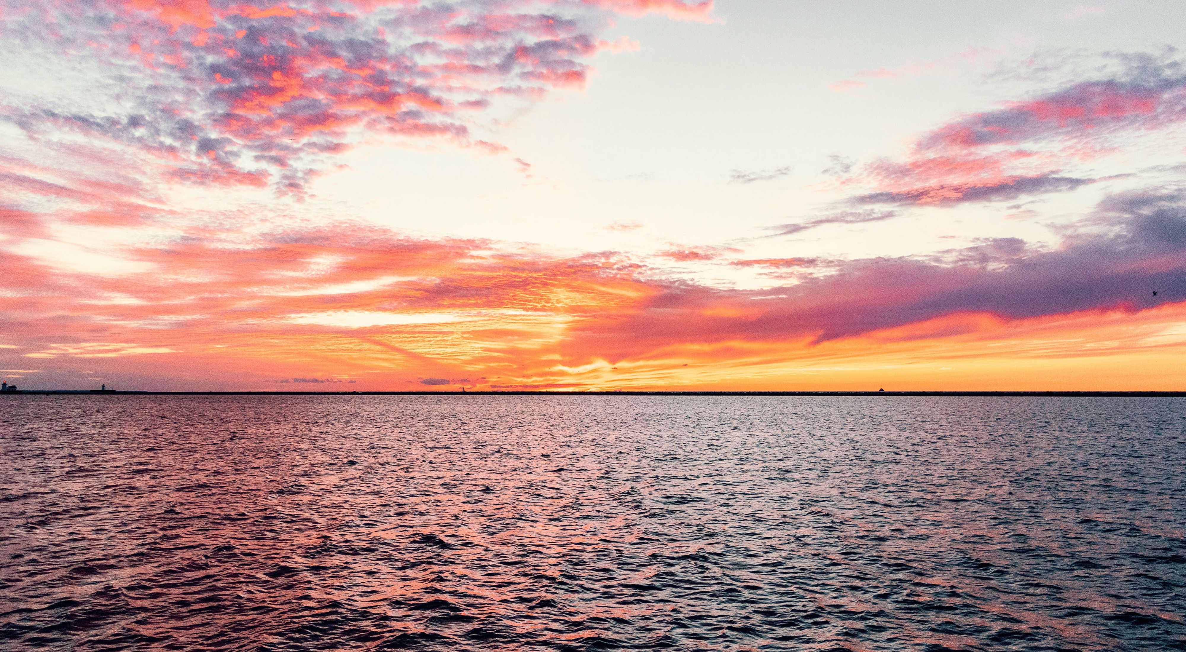Sunset on Lake Erie.