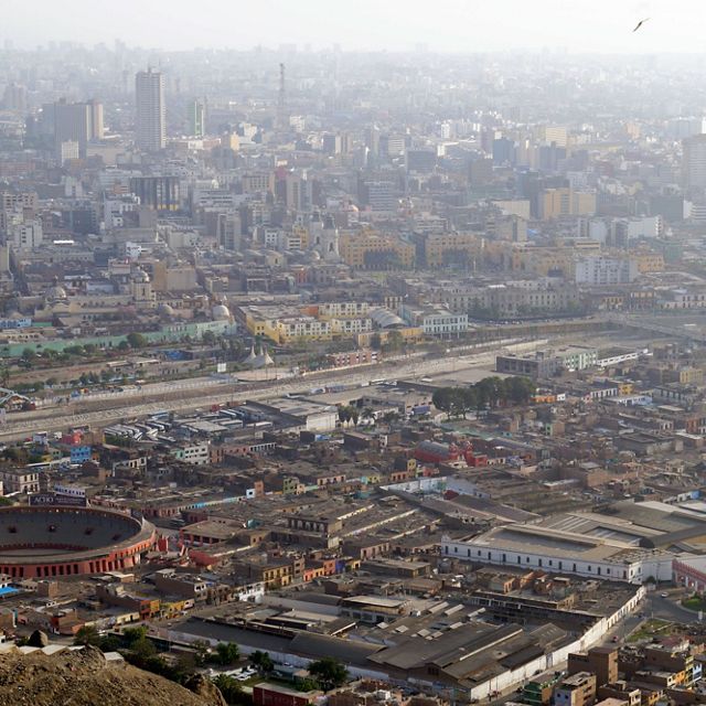 Vista del centro de Lima, Perú