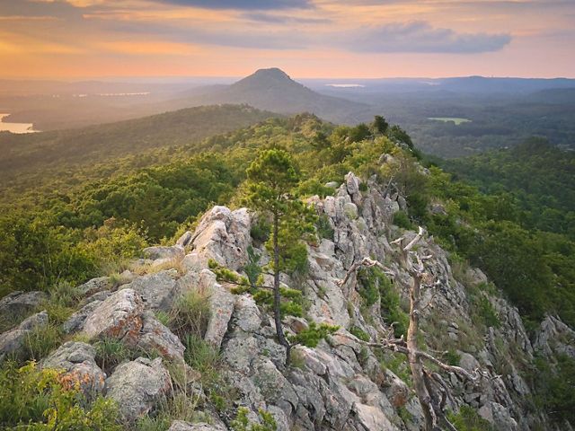 Sunset on the Ouahita Mountains from Rattlesnake Ridge Natural Area