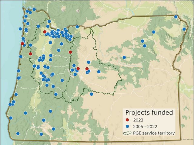 PGE Salmon Fund map.