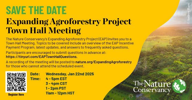 Agroforestry Town Hall save the date.