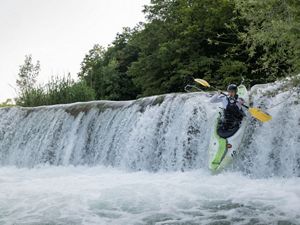 A kayaker dares the rapids of Croatia's newly-protected Mrežnica River