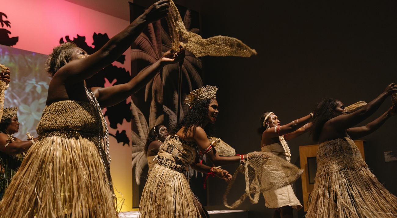 Women performing a cultural dance.