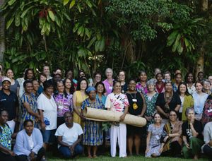Attendees of Nature's Leading Women gather for a group photo.
