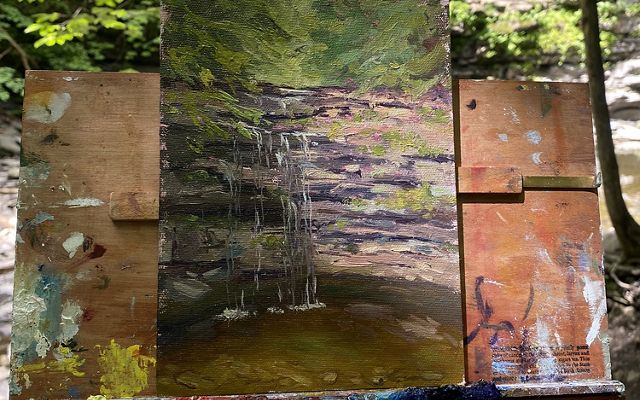 Takeyce’s painting of the waterfall